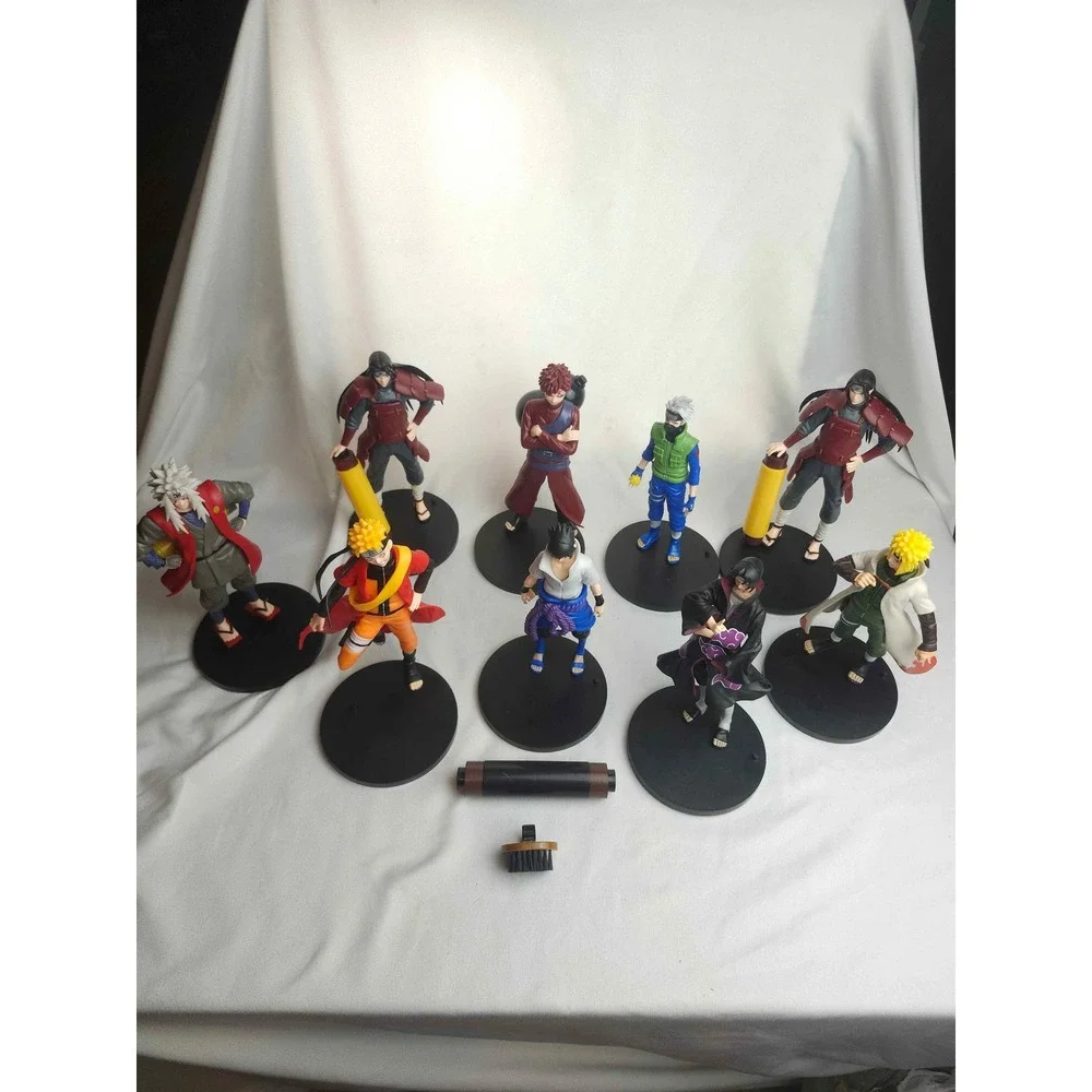 Naruto Shippuden Anime Figure Lot of 9 Sasuke Itachi Kakashi Gaara Jiraiya PVC